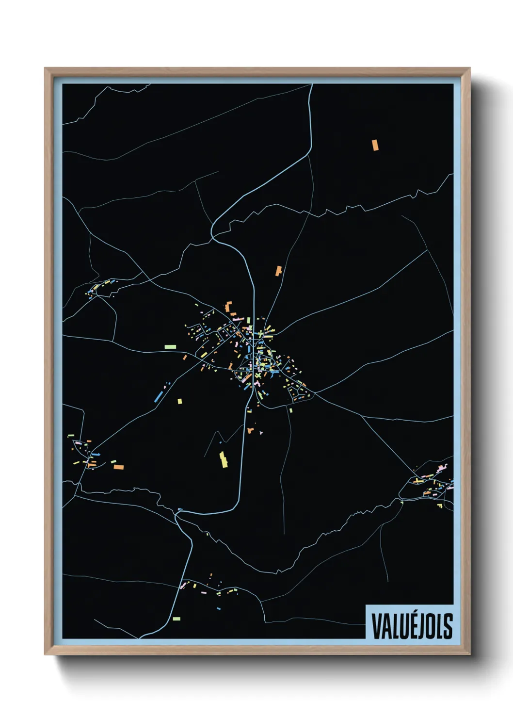 Une affiche de carte sur Valuéjols