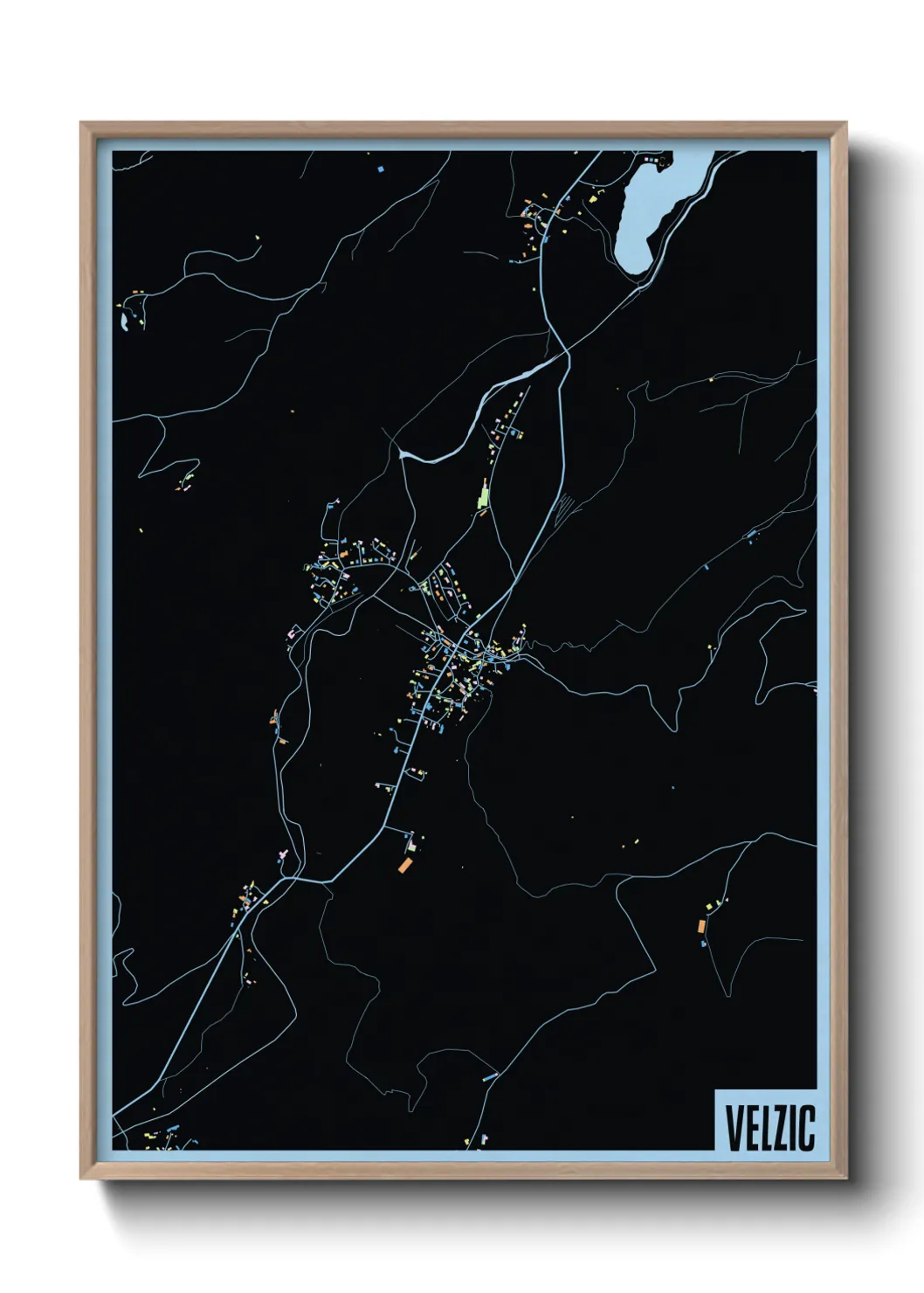 Une affiche de carte sur Velzic