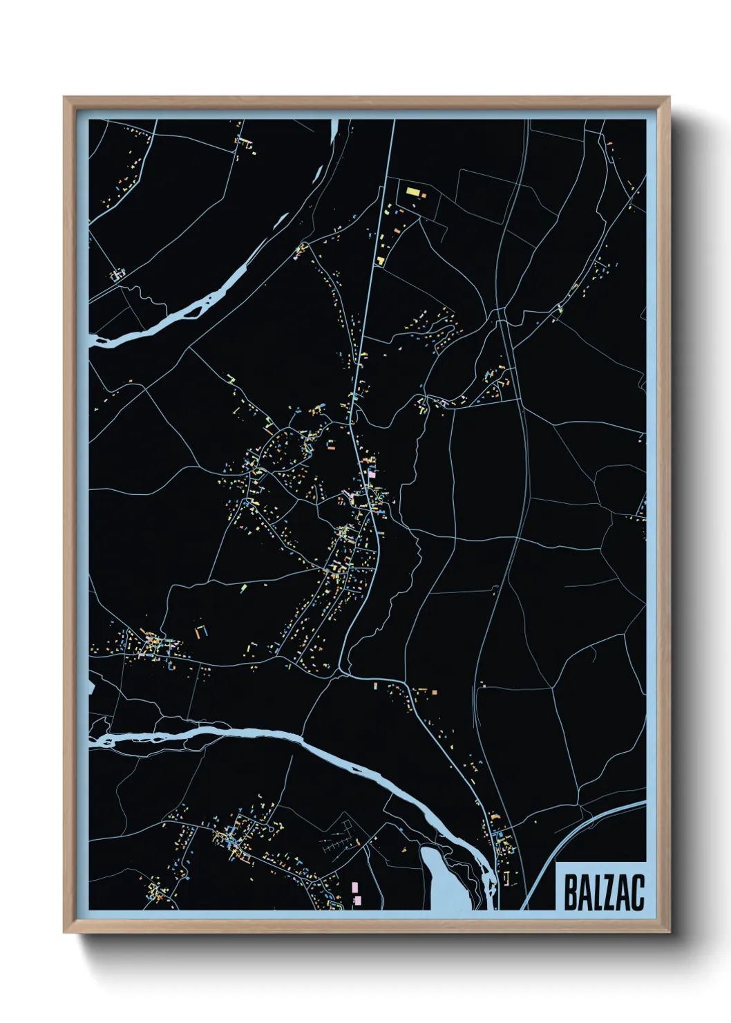 Une affiche de carte sur Balzac