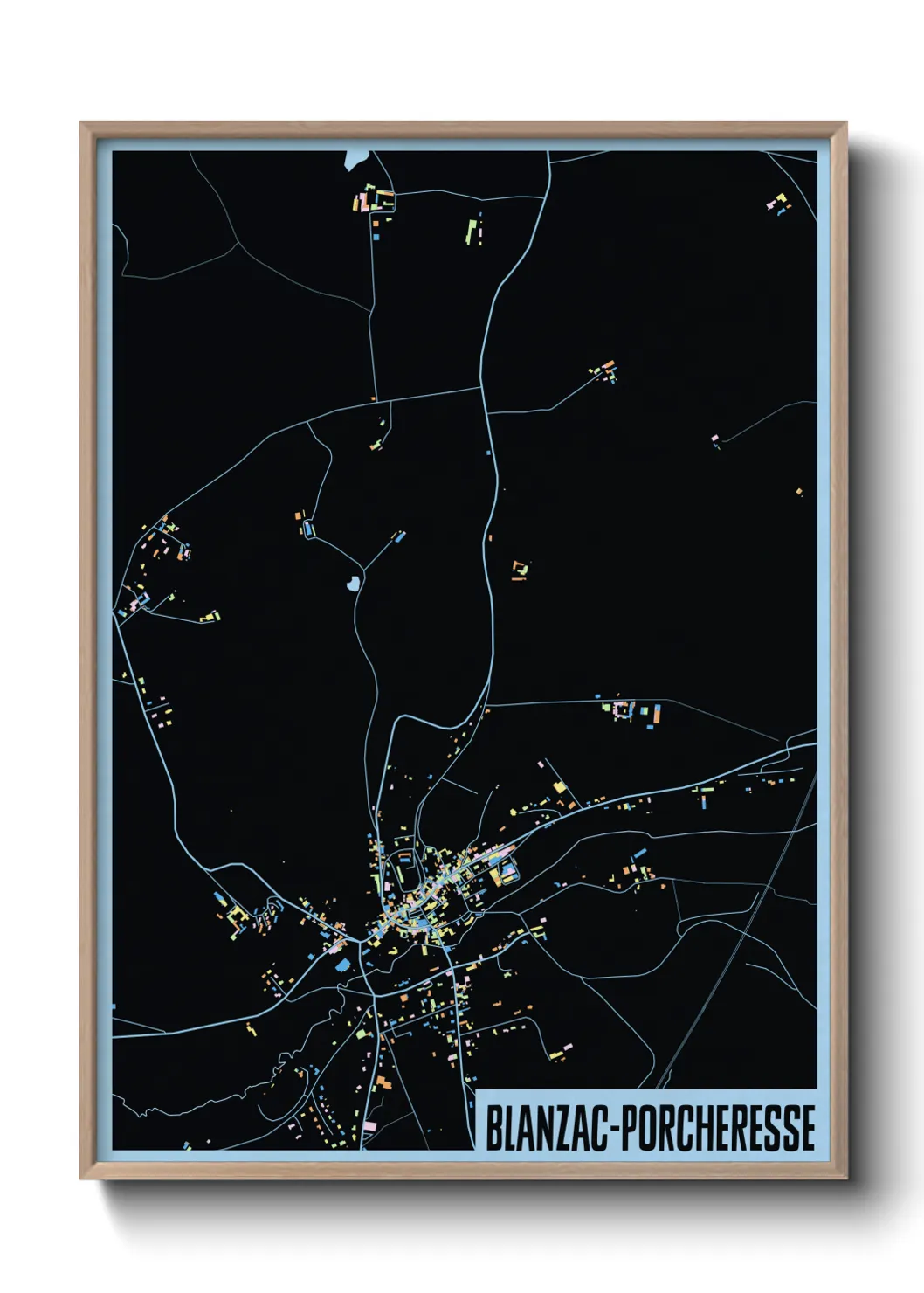 Un poster carteBlanzac-Porcheresse