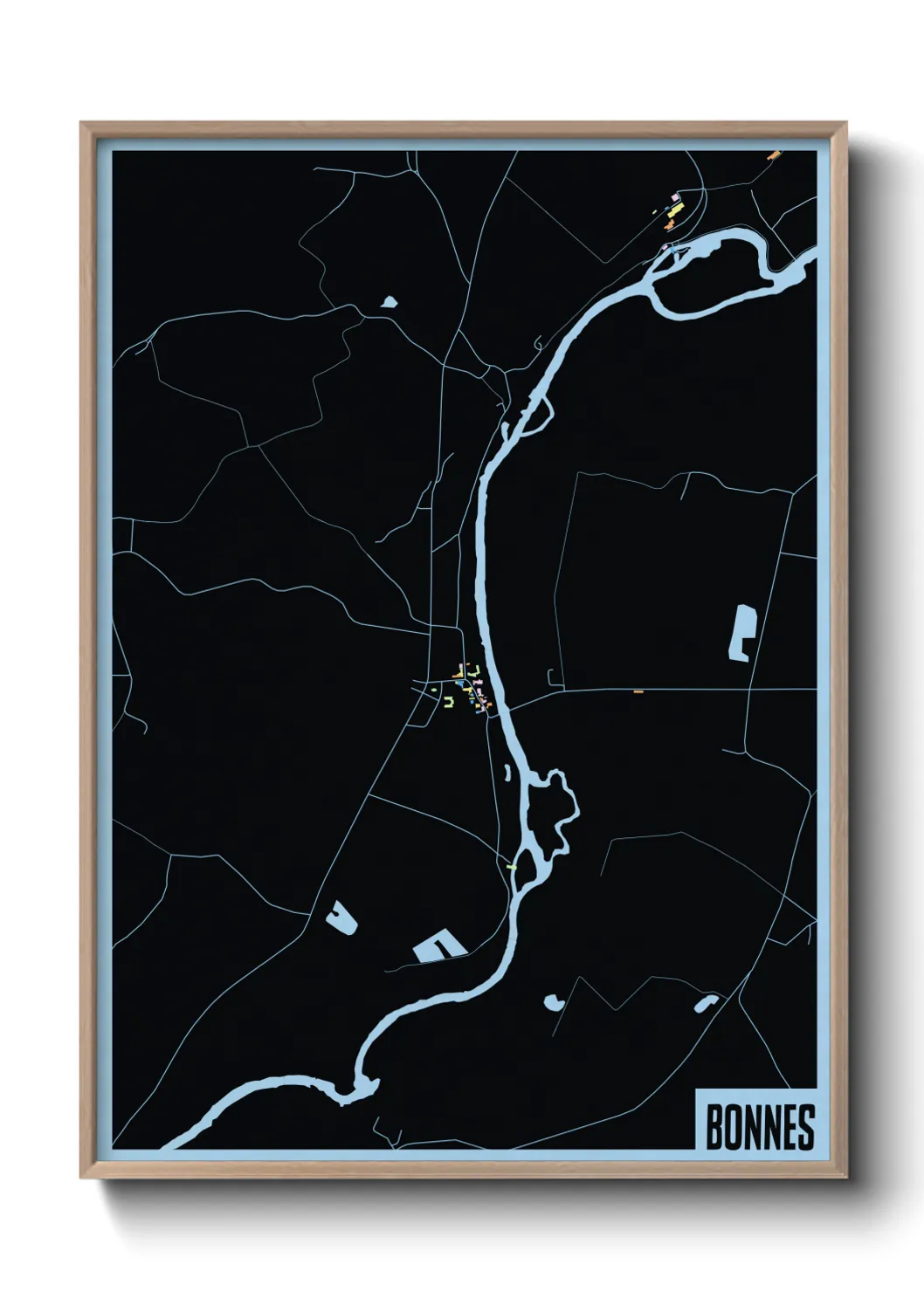 Une affiche de carte sur Bonnes