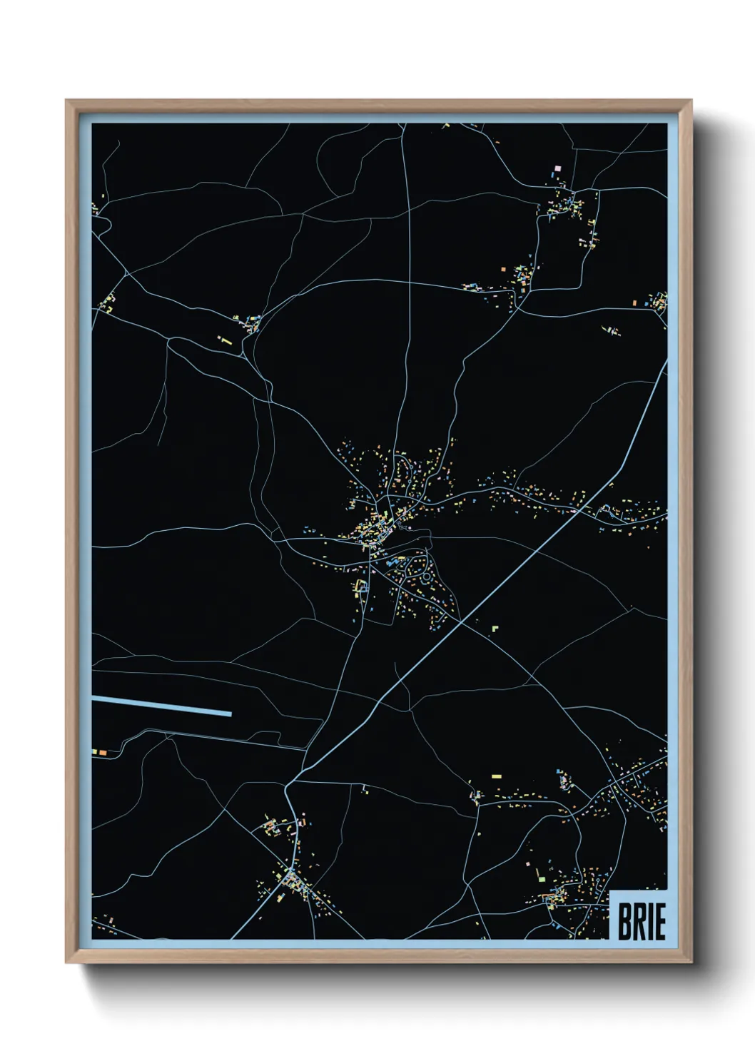 Une affiche de carte sur Brie