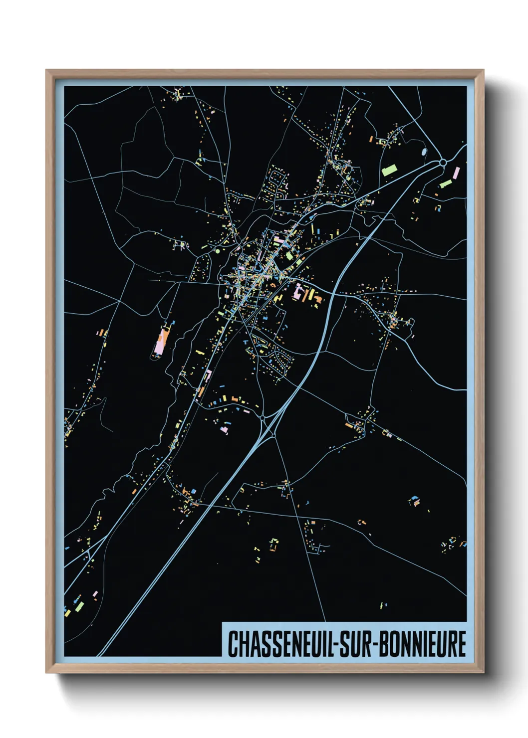 Un poster carteChasseneuil-sur-Bonnieure