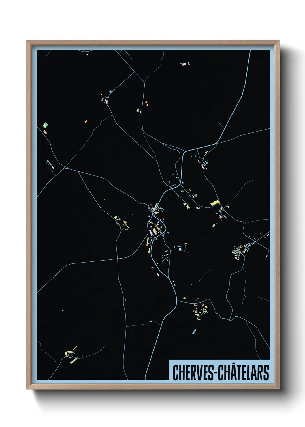 Un poster carteCherves-Châtelars