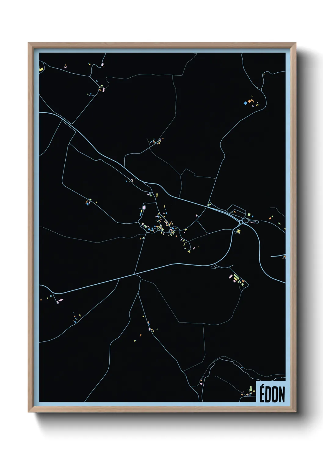 Une affiche de carte sur Édon