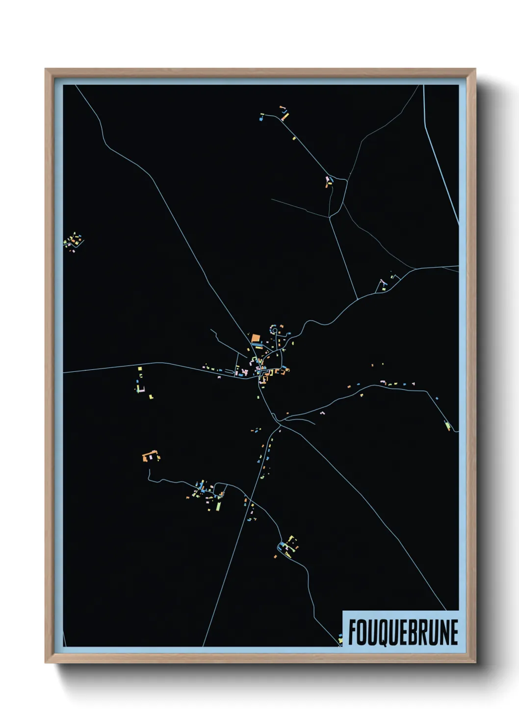 Une affiche de carte sur Fouquebrune