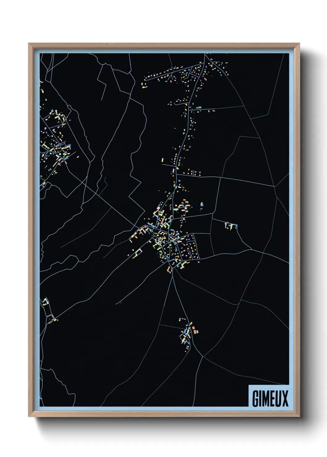 Une affiche de carte sur Gimeux