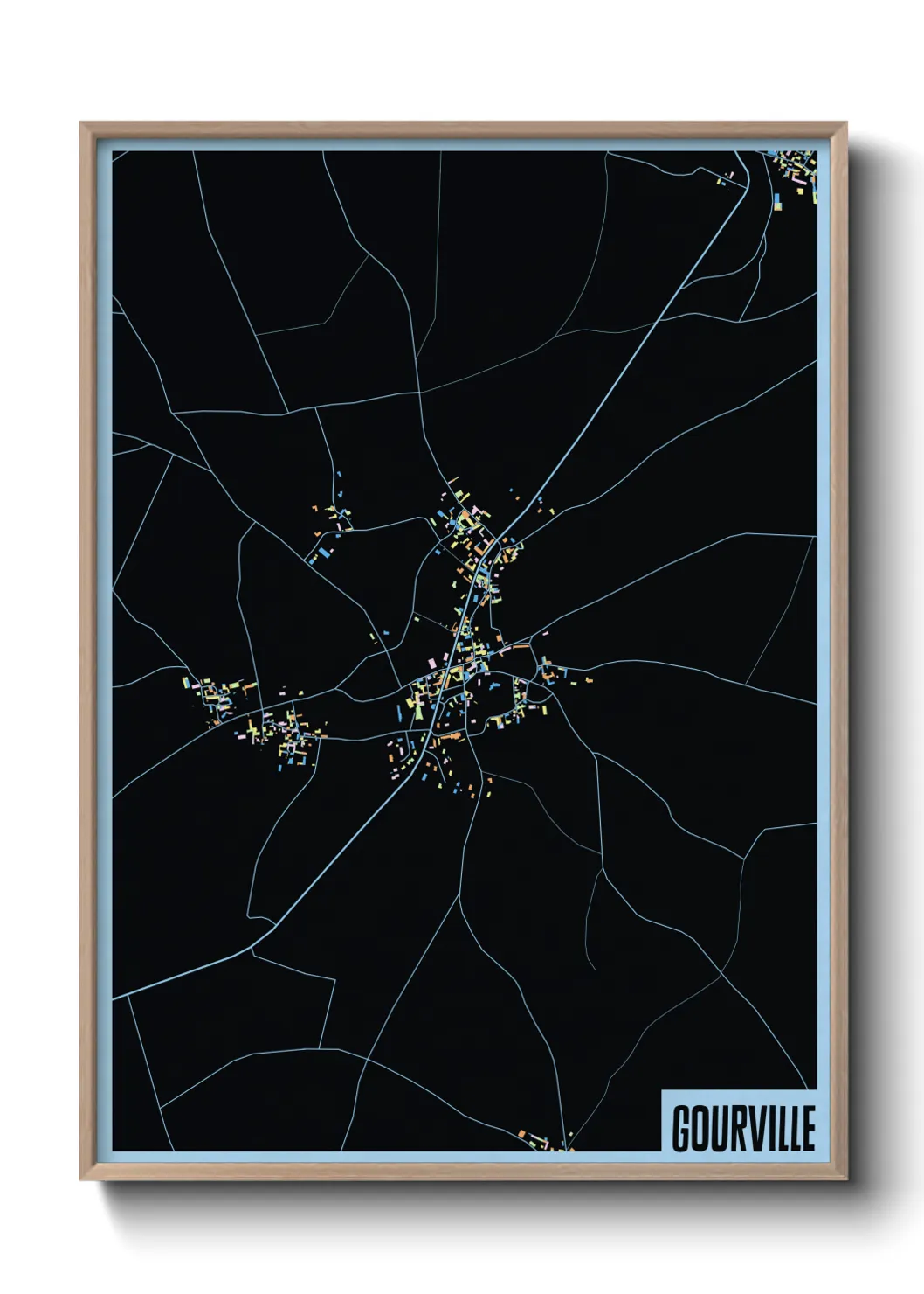 Une affiche de carte sur Gourville