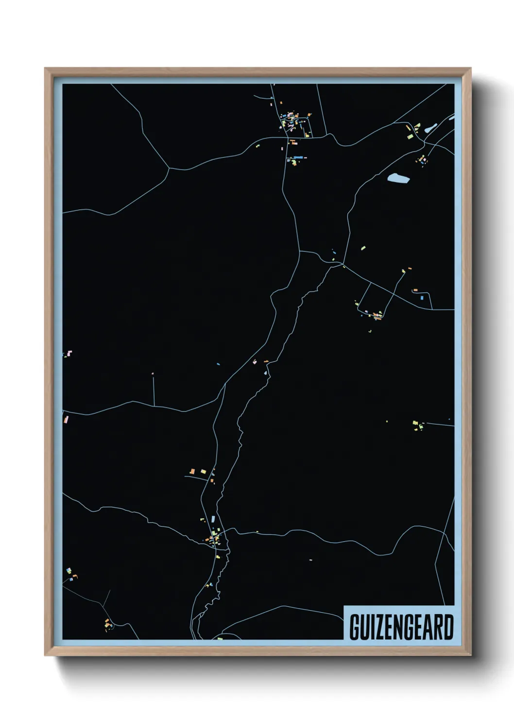 Une affiche de carte sur Guizengeard