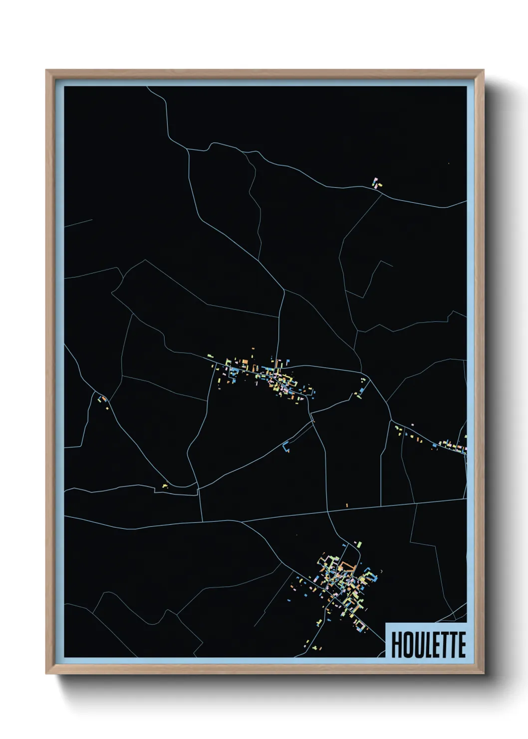 Une affiche de carte sur Houlette