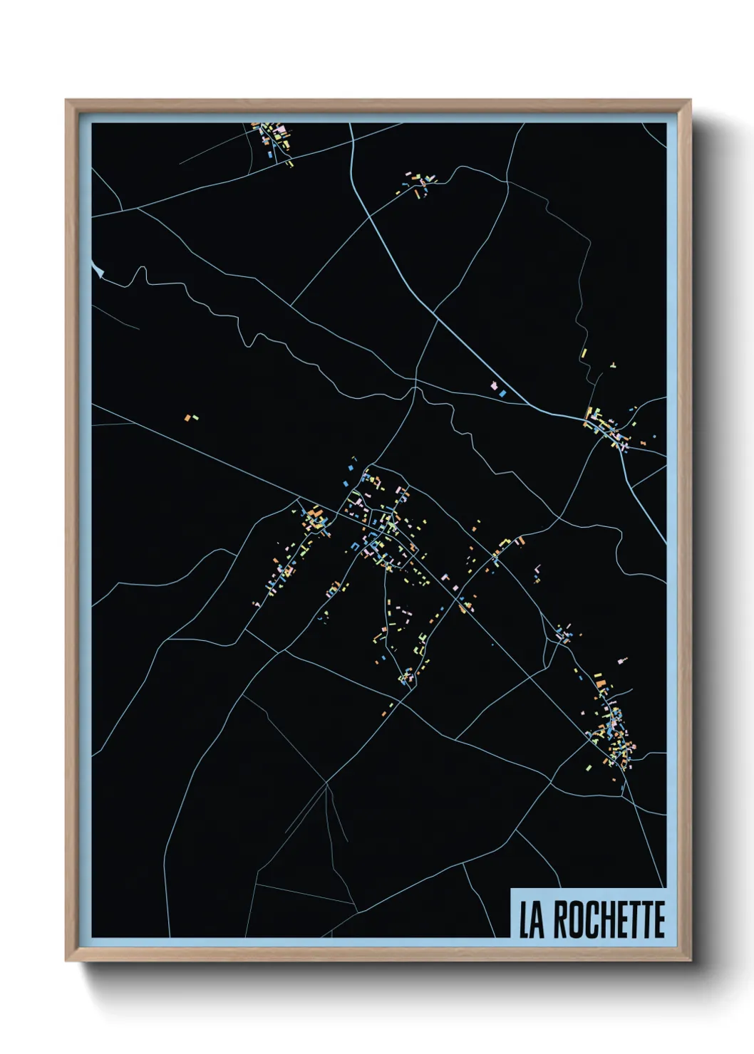 Une affiche de carte sur La Rochette