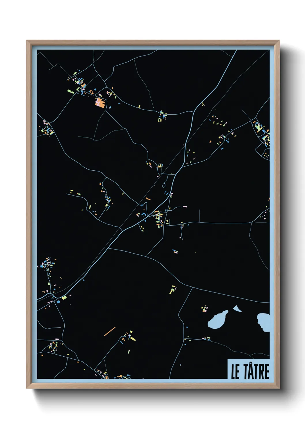 Une affiche de carte sur Le Tâtre