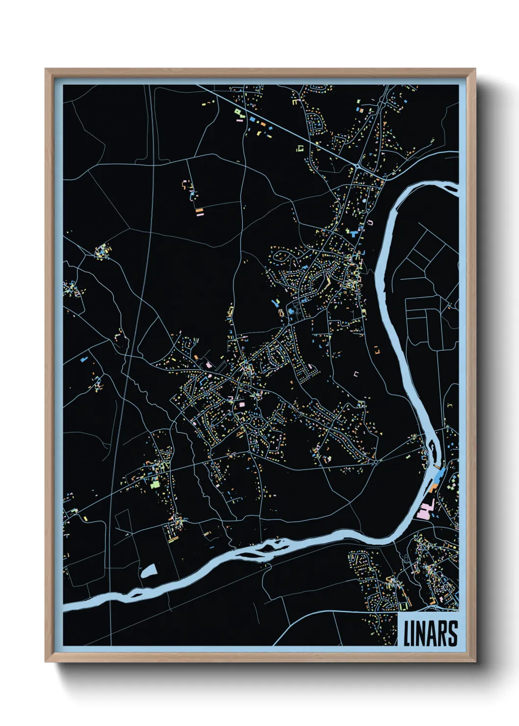 Une affiche de carte sur Linars