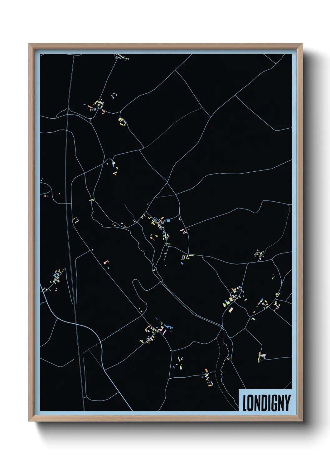 Une affiche de carte sur Londigny