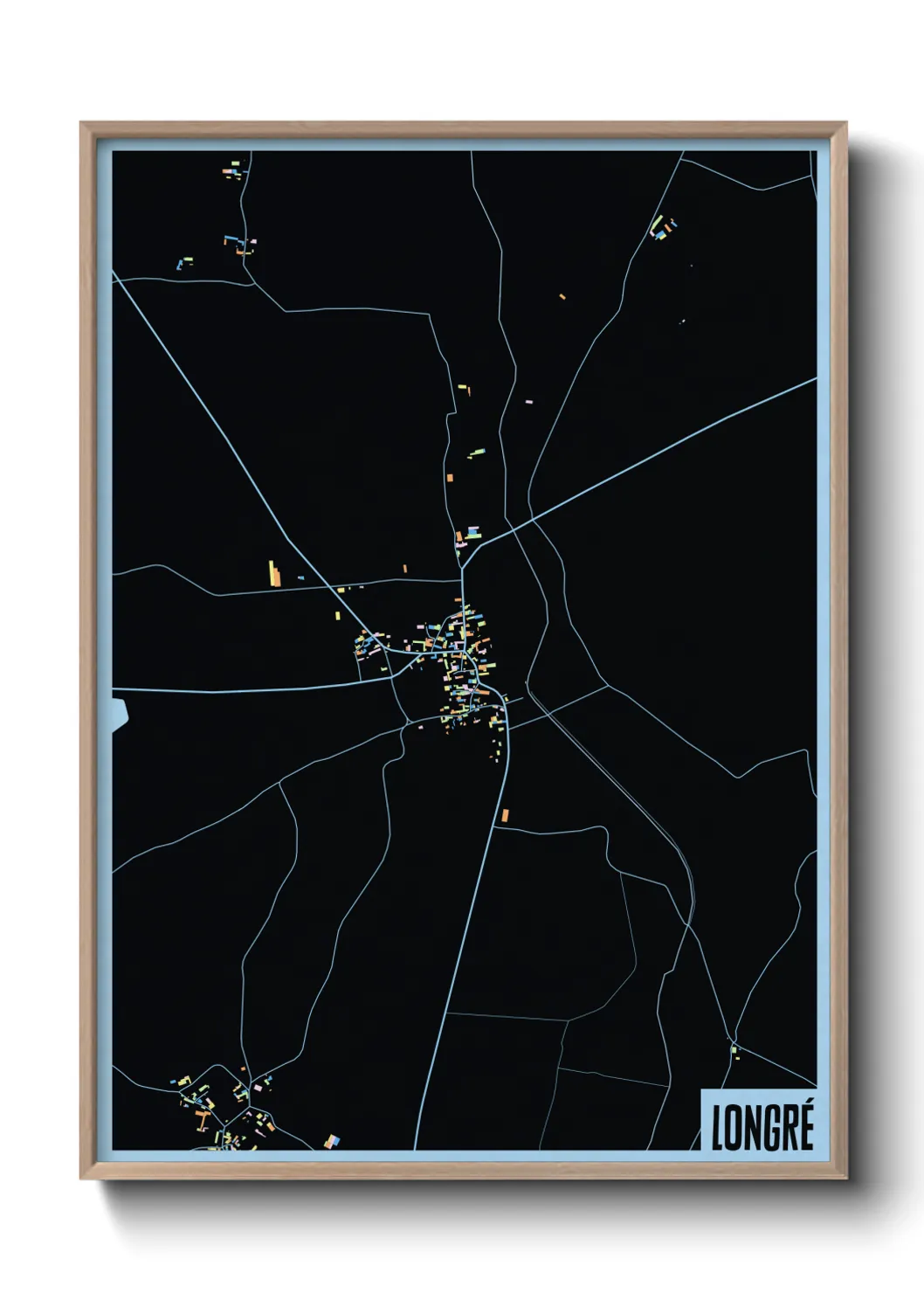 Une affiche de carte sur Longré