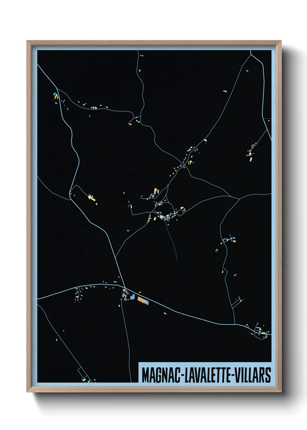 Un poster carteMagnac-Lavalette-Villars