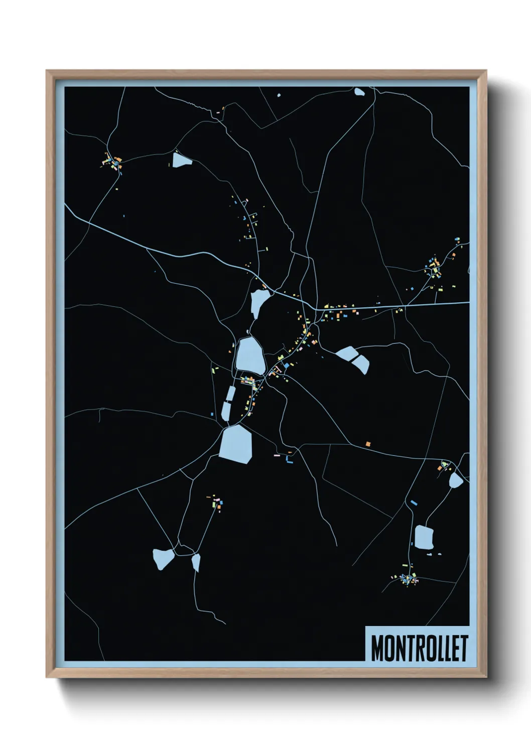 Une affiche de carte sur Montrollet