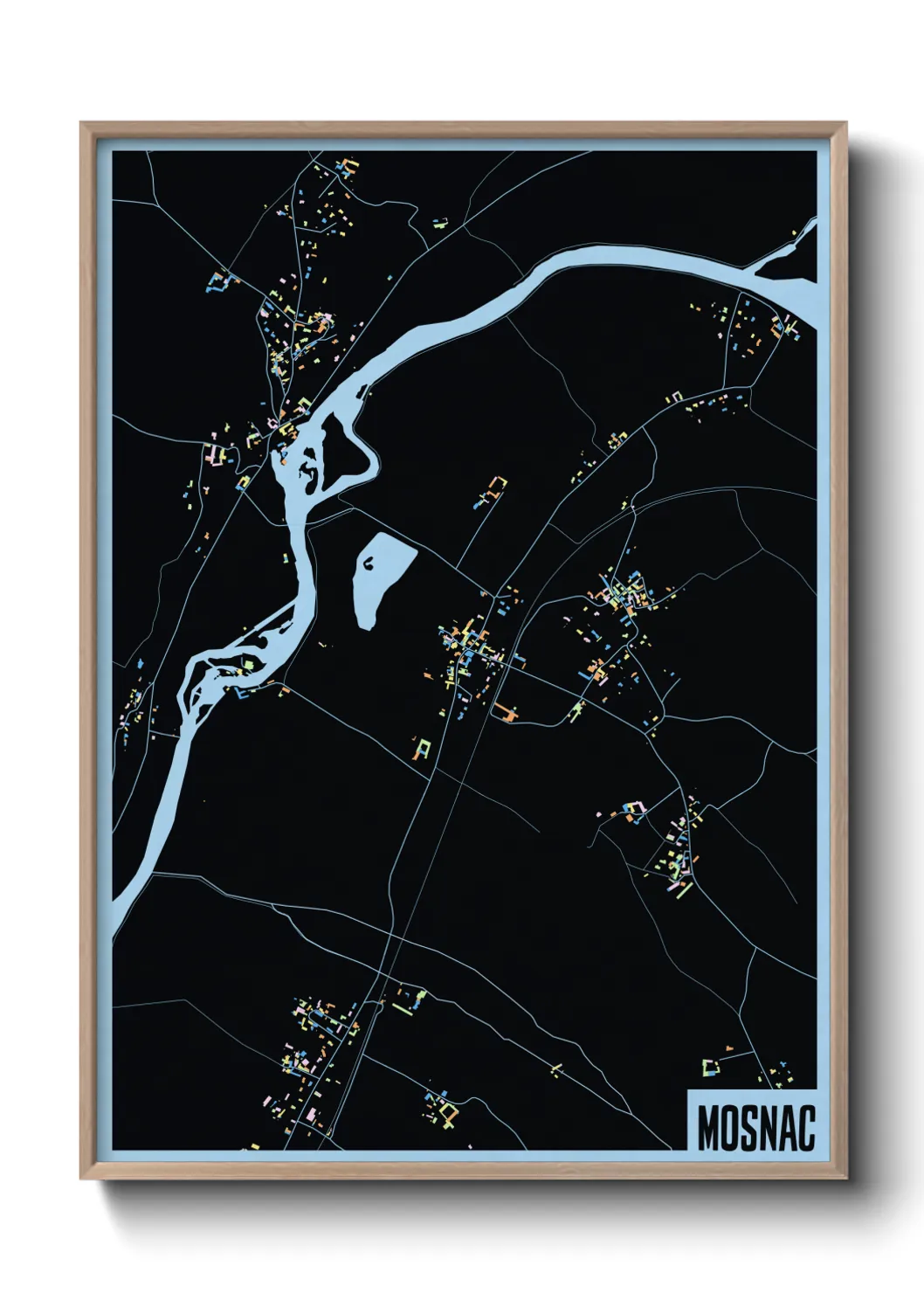 Une affiche de carte sur Mosnac