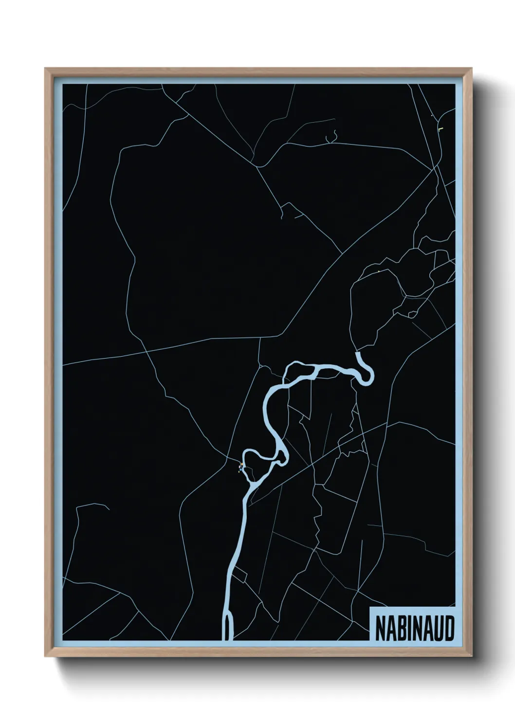 Une affiche de carte sur Nabinaud