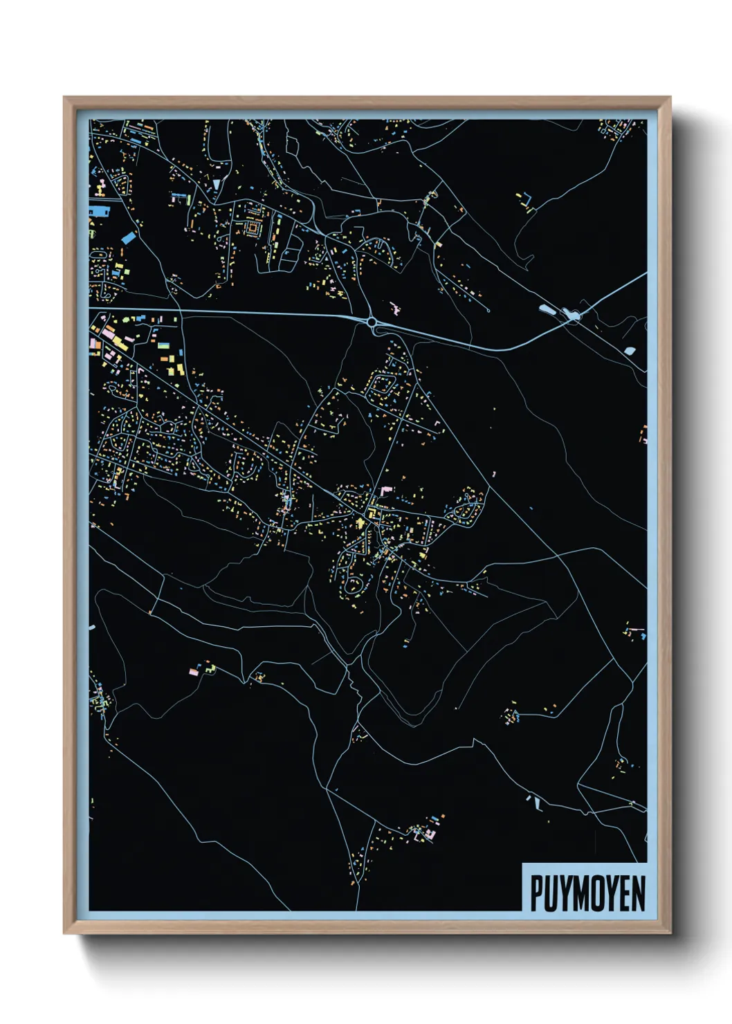 Une affiche de carte sur Puymoyen