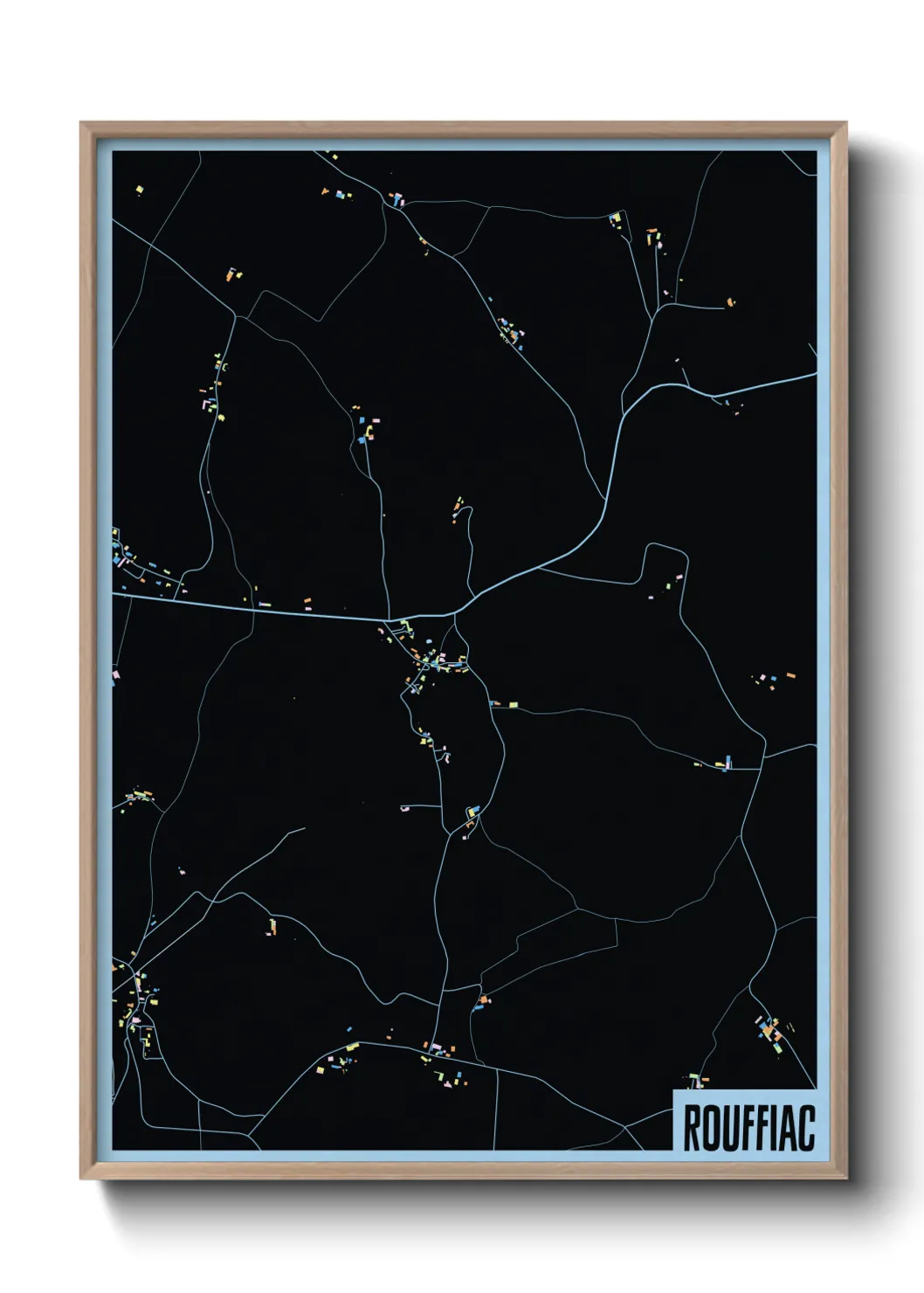 Une affiche de carte sur Rouffiac