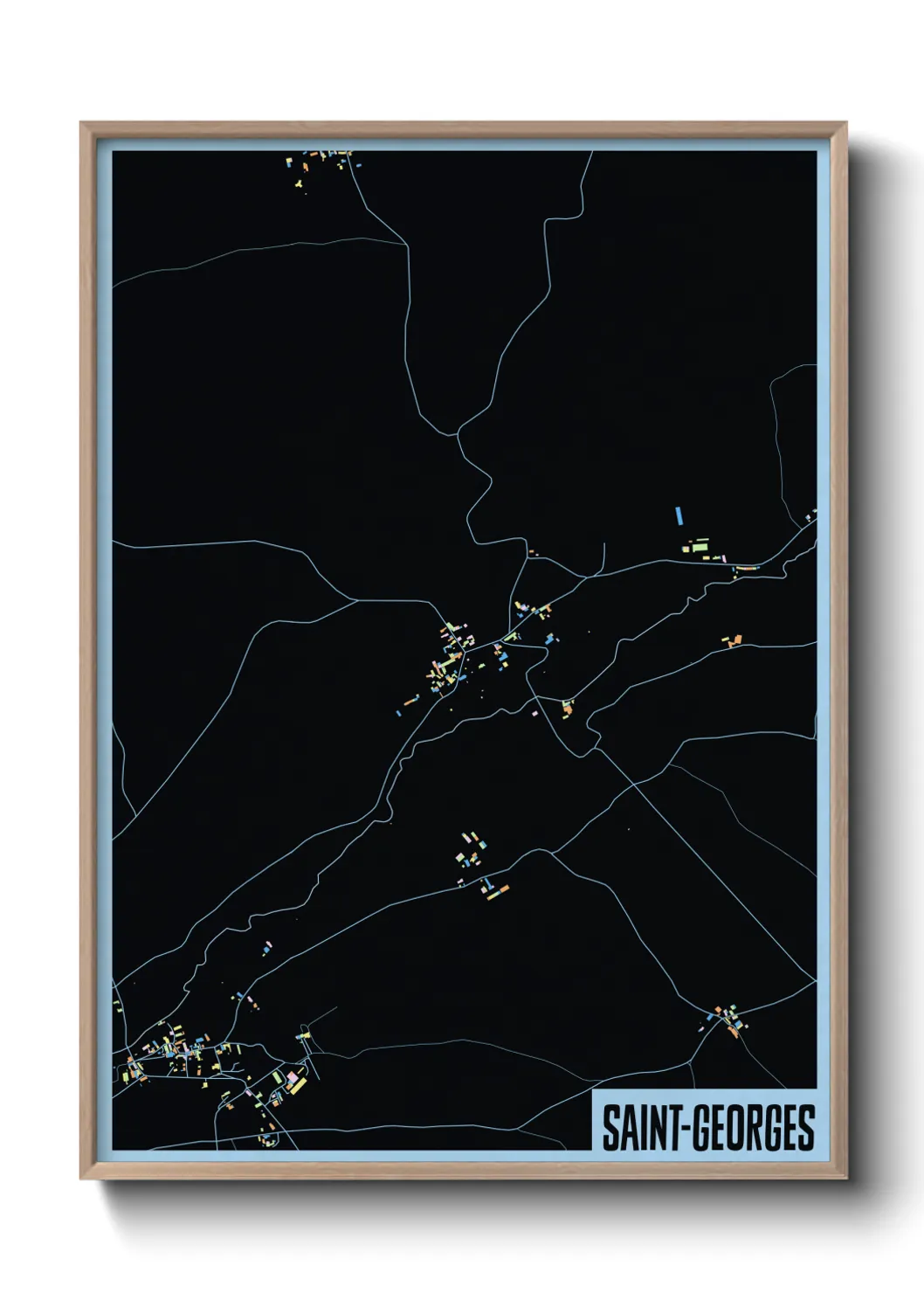Une affiche de carte sur Saint-Georges