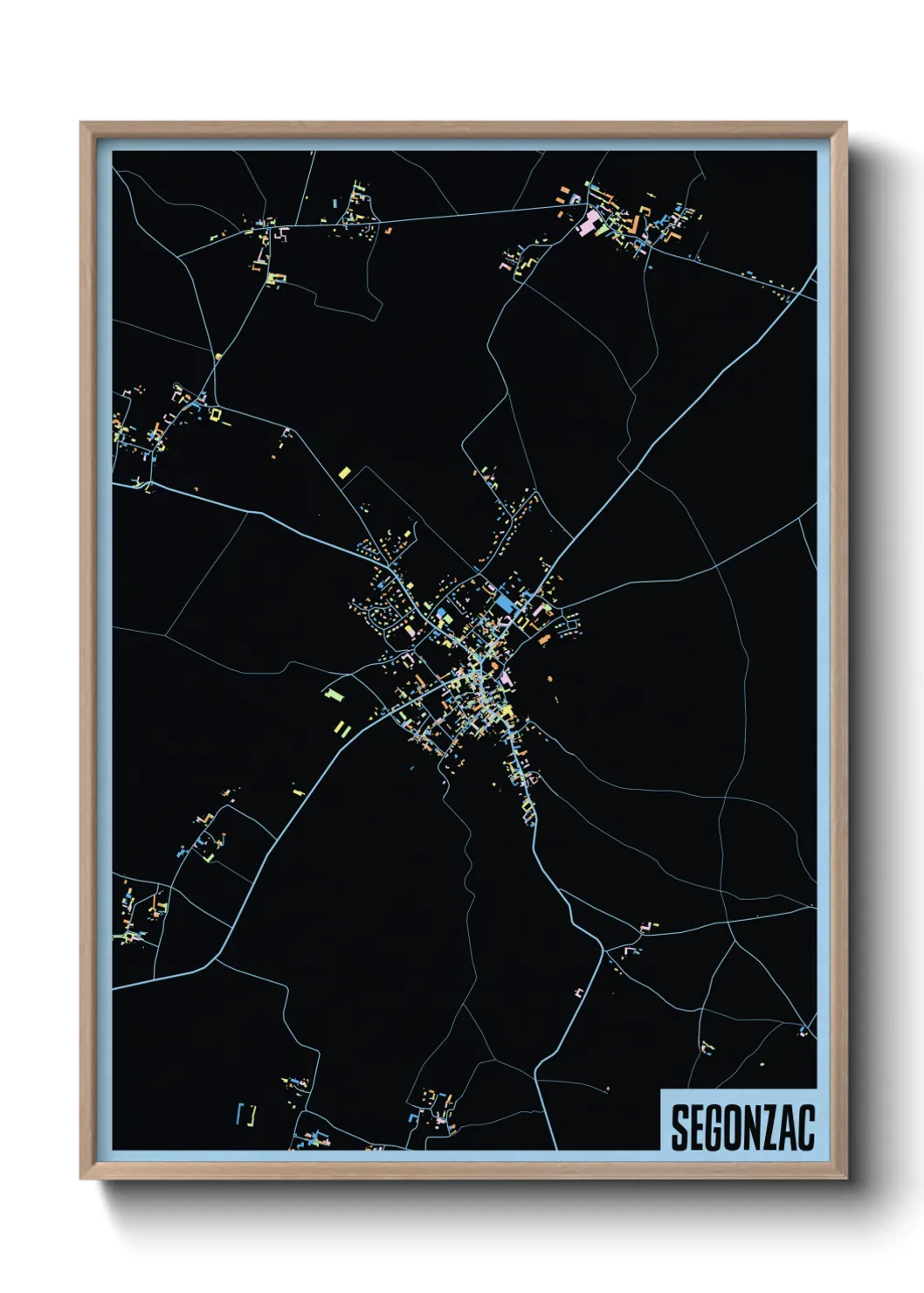 Une affiche de carte sur Segonzac