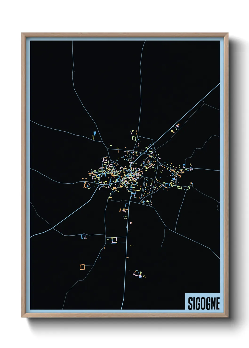 Une affiche de carte sur Sigogne