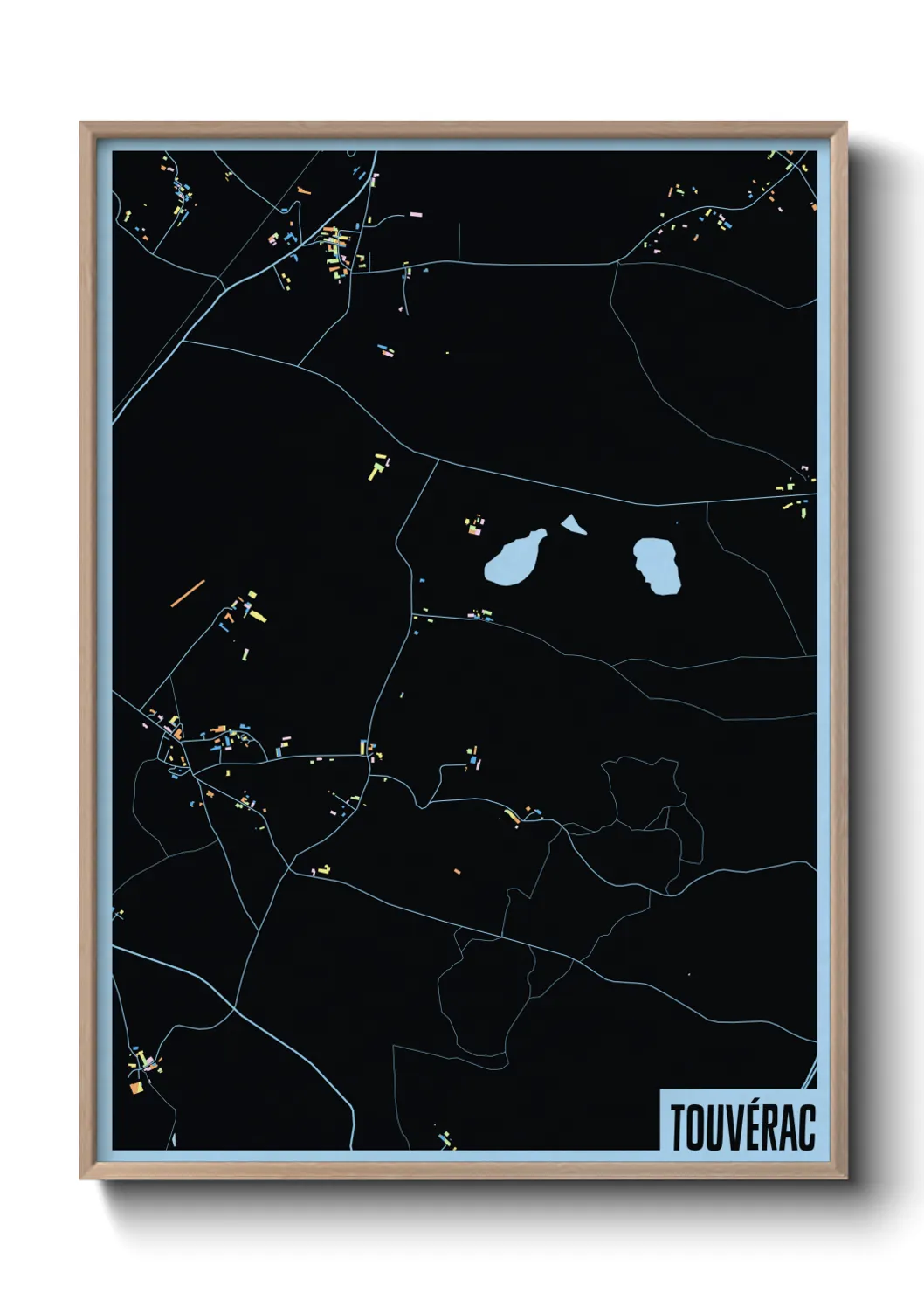 Une affiche de carte sur Touvérac