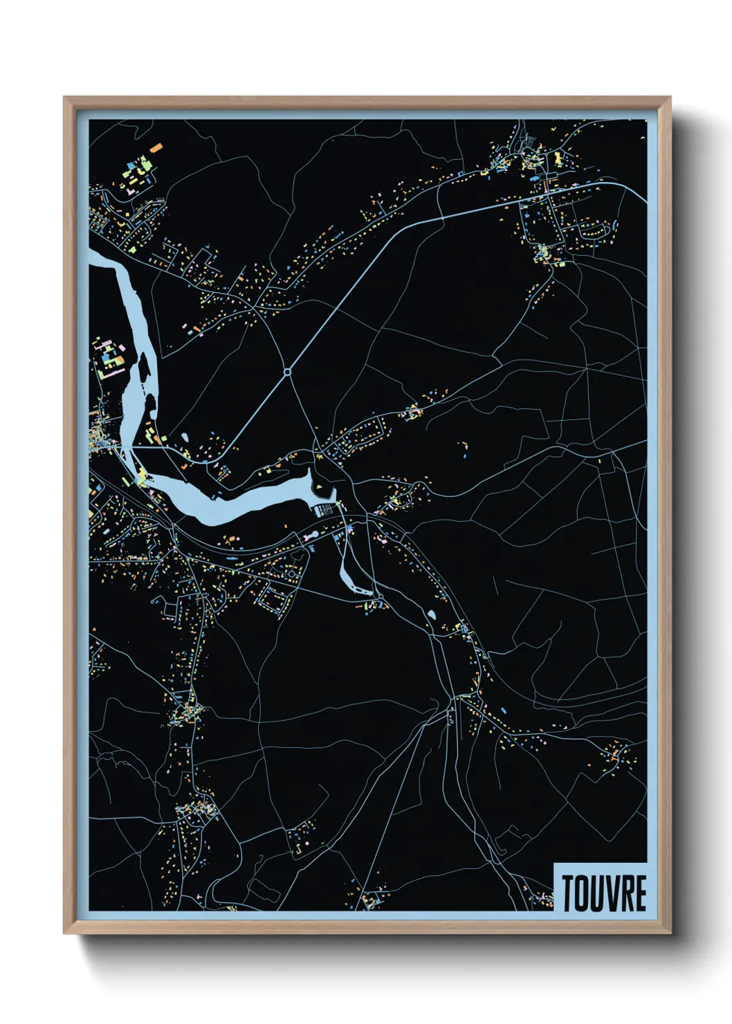 Une affiche de carte sur Touvre