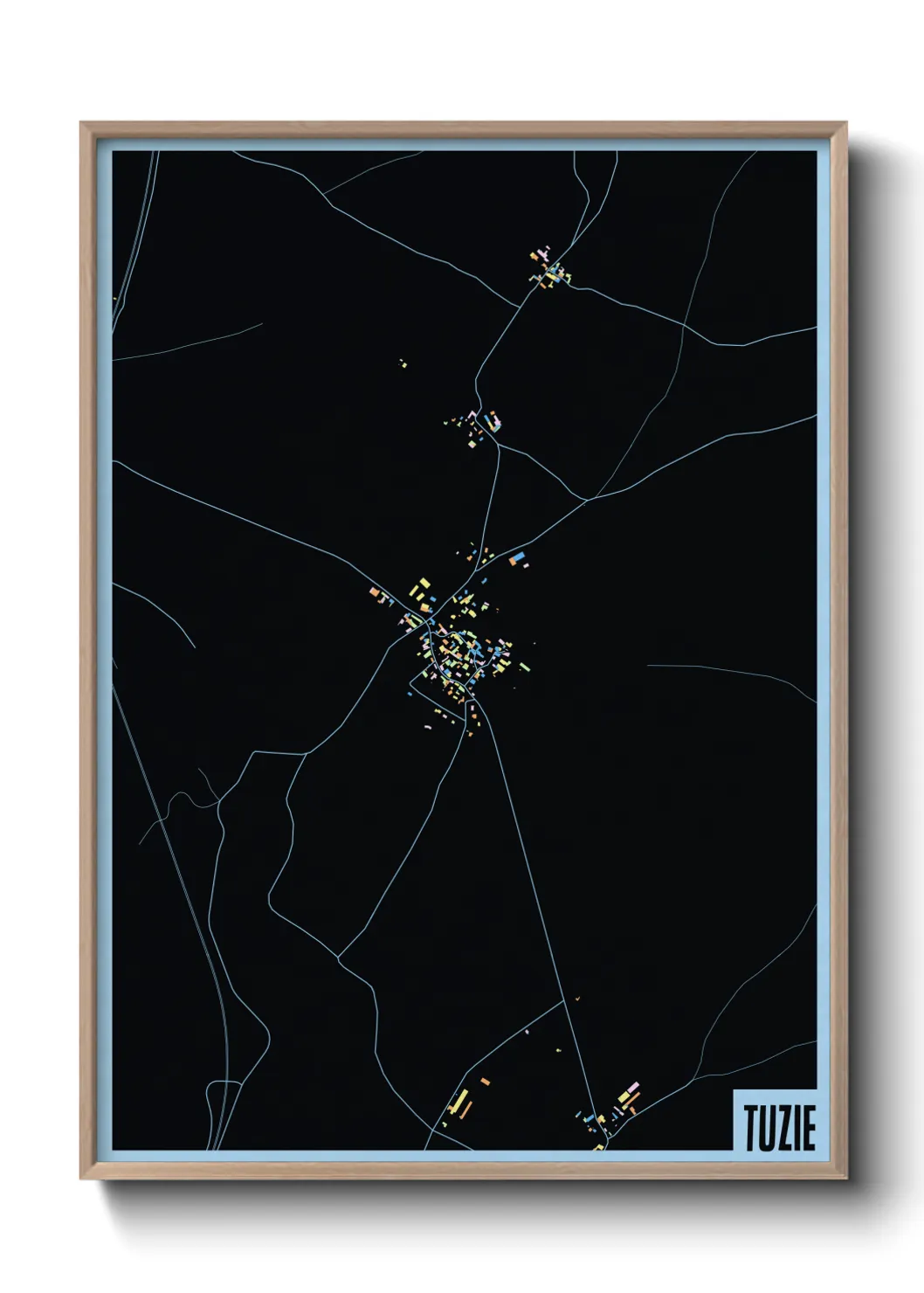 Une affiche de carte sur Tuzie