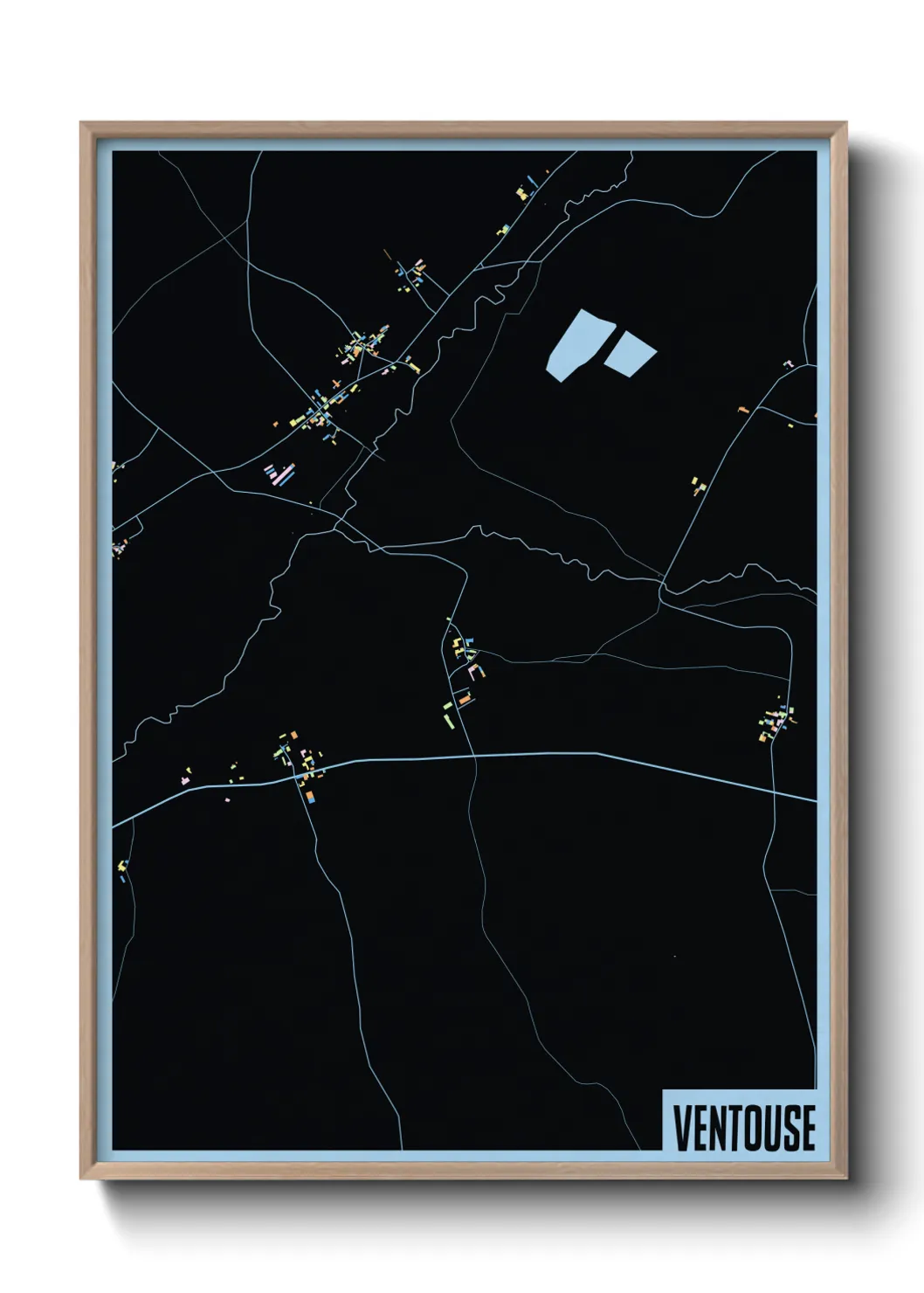 Une affiche de carte sur Ventouse