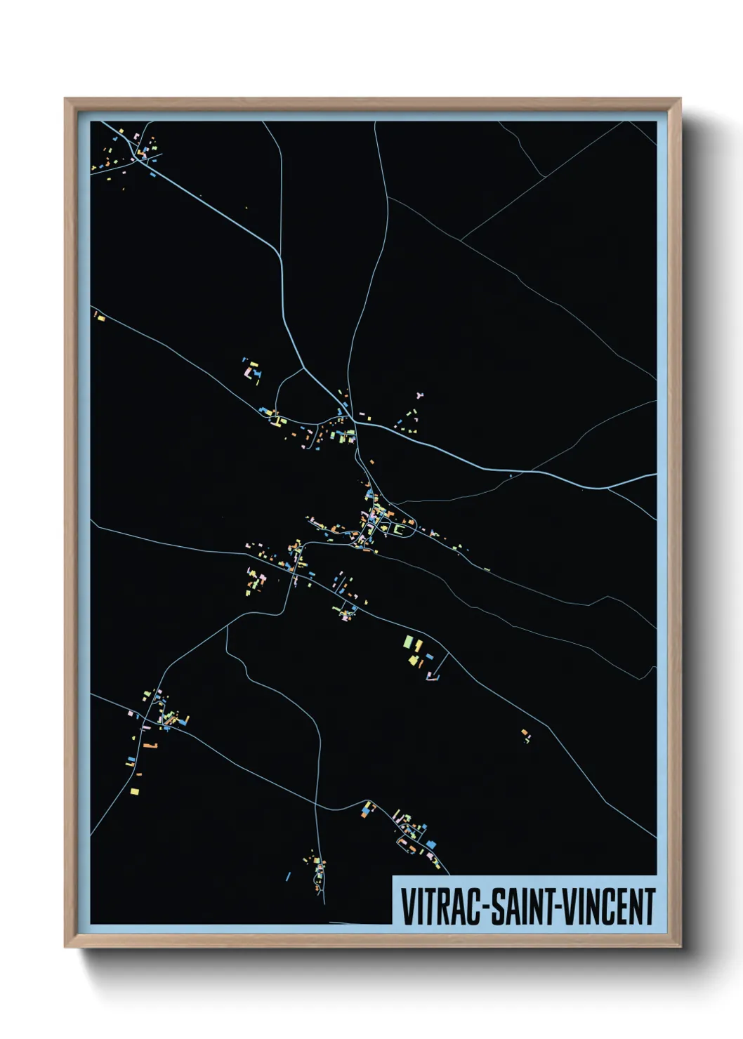 Une affiche de carte sur Vitrac-Saint-Vincent