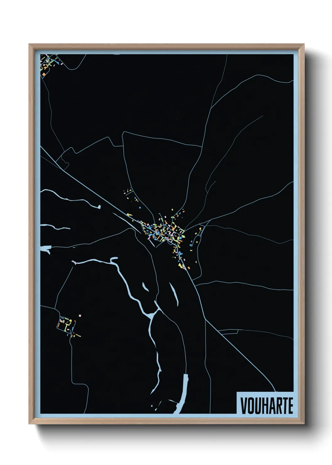 Une affiche de carte sur Vouharte