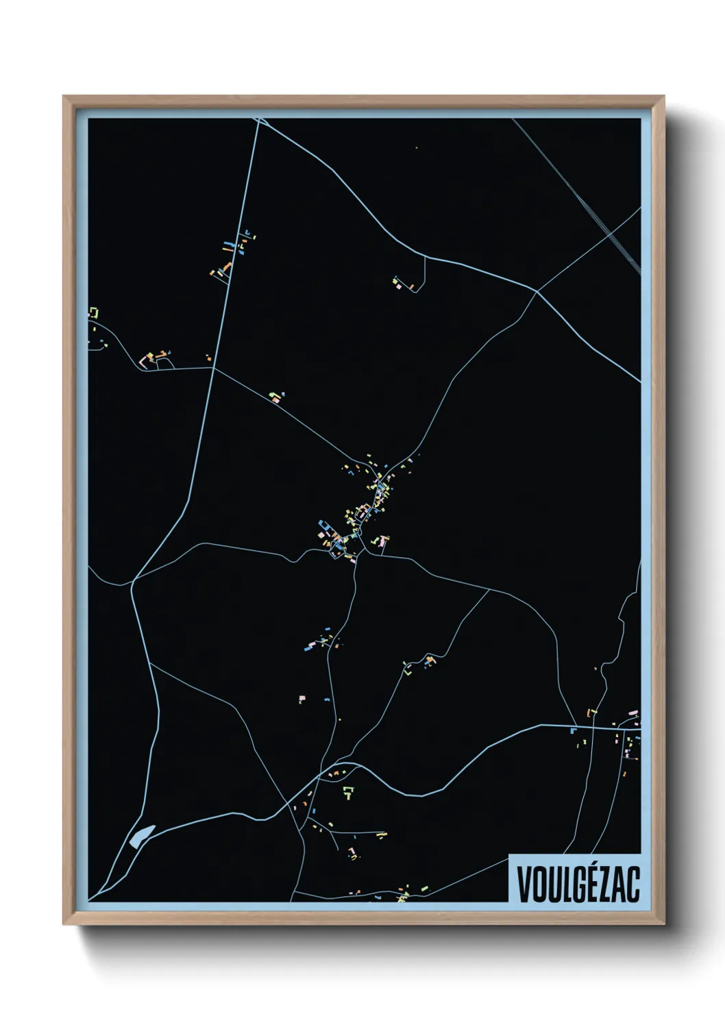 Une affiche de carte sur Voulgézac