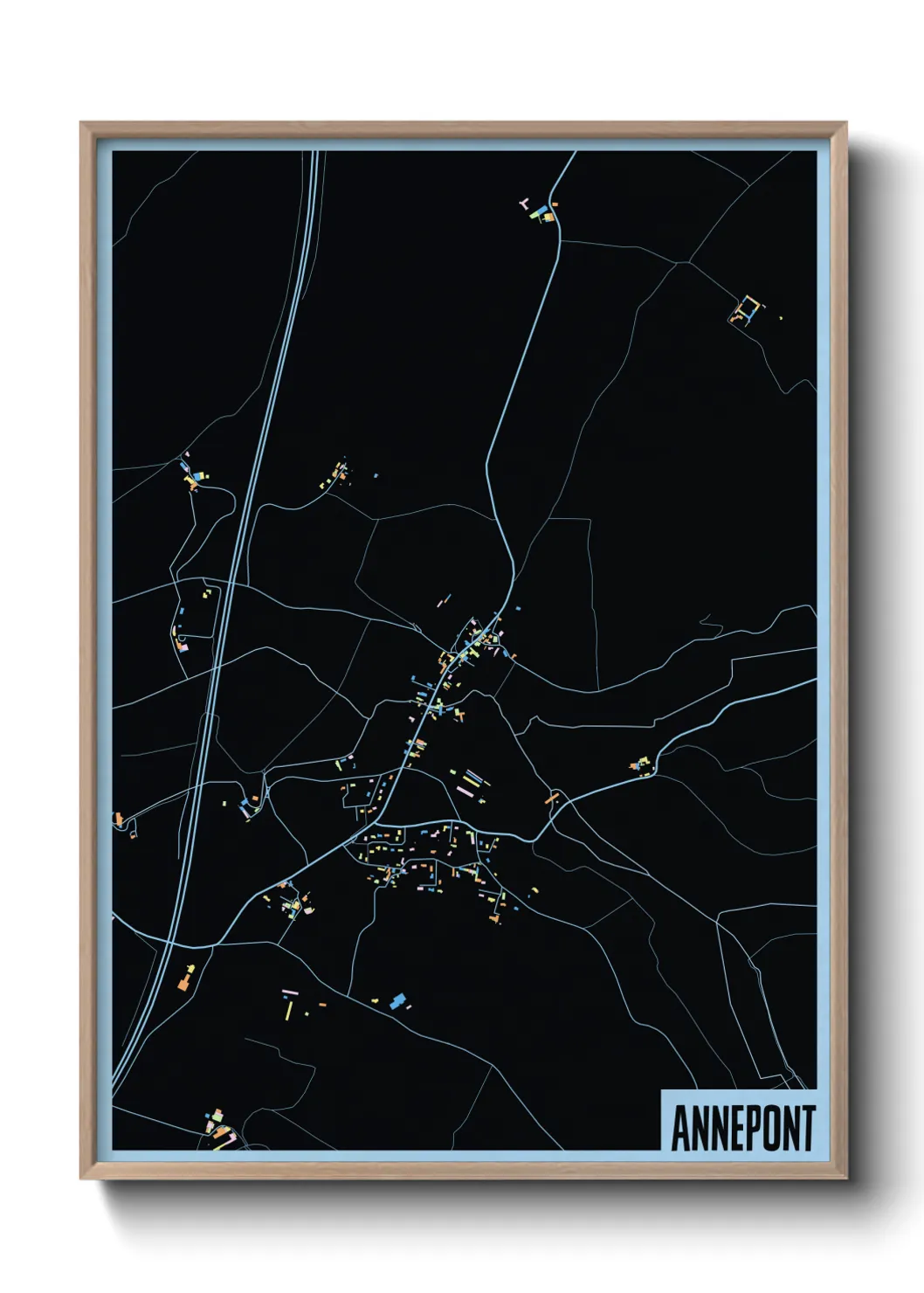 Une affiche de carte sur Annepont