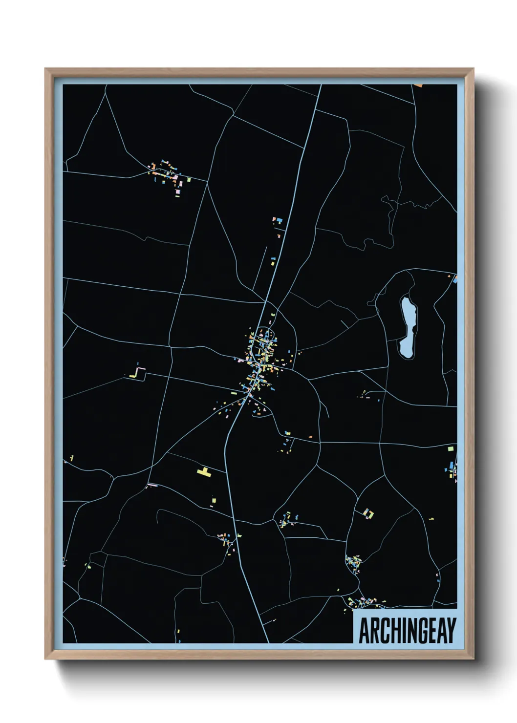 Une affiche de carte sur Archingeay