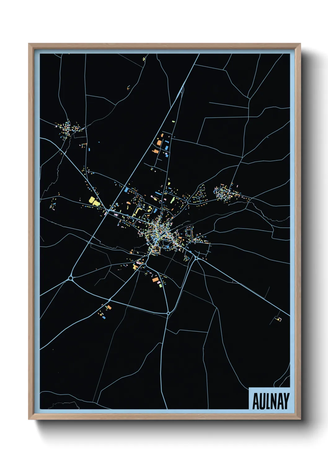 Une affiche de carte sur Aulnay