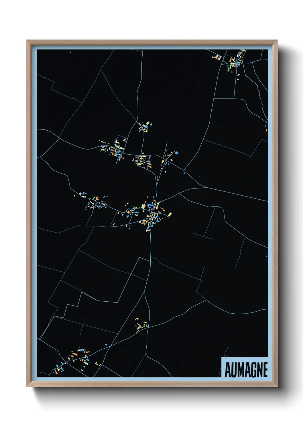 Une affiche de carte sur Aumagne