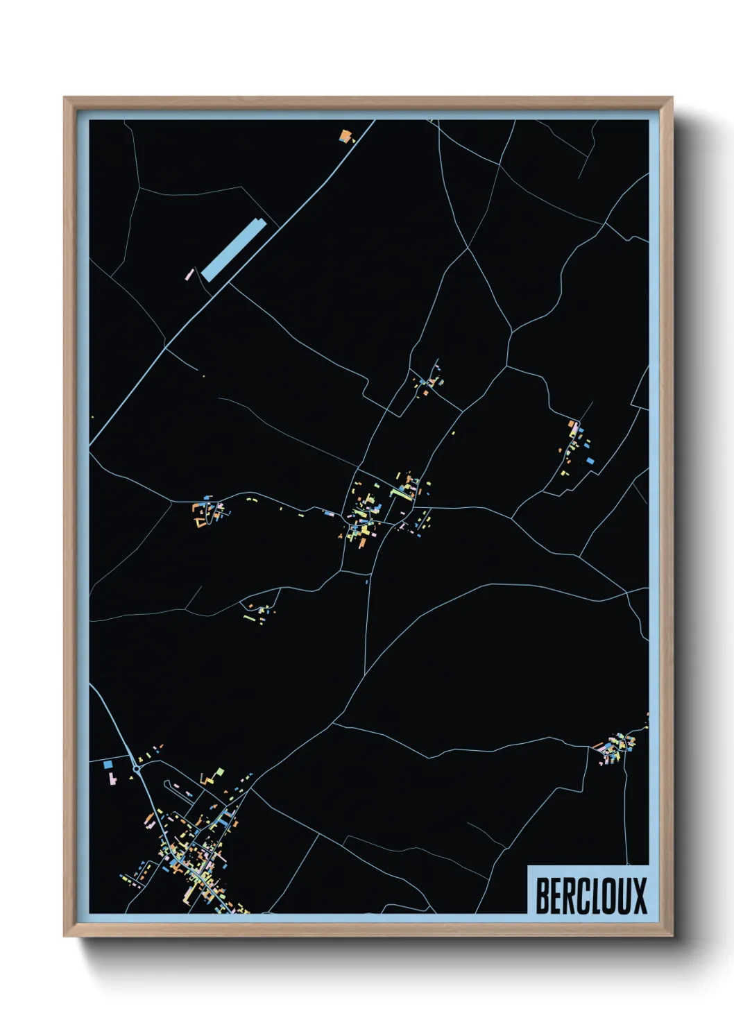 Une affiche de carte sur Bercloux