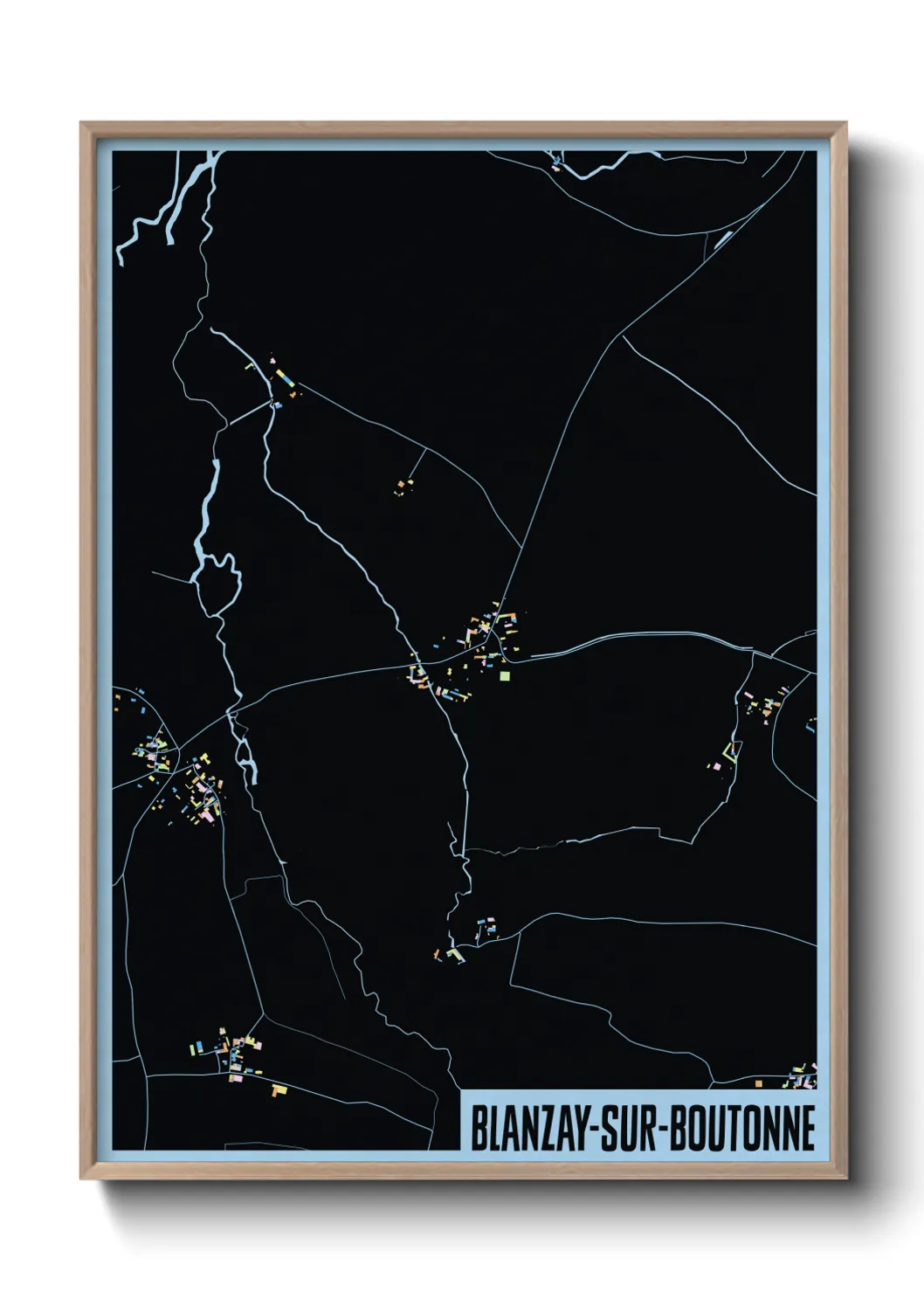 Un poster carteBlanzay-sur-Boutonne