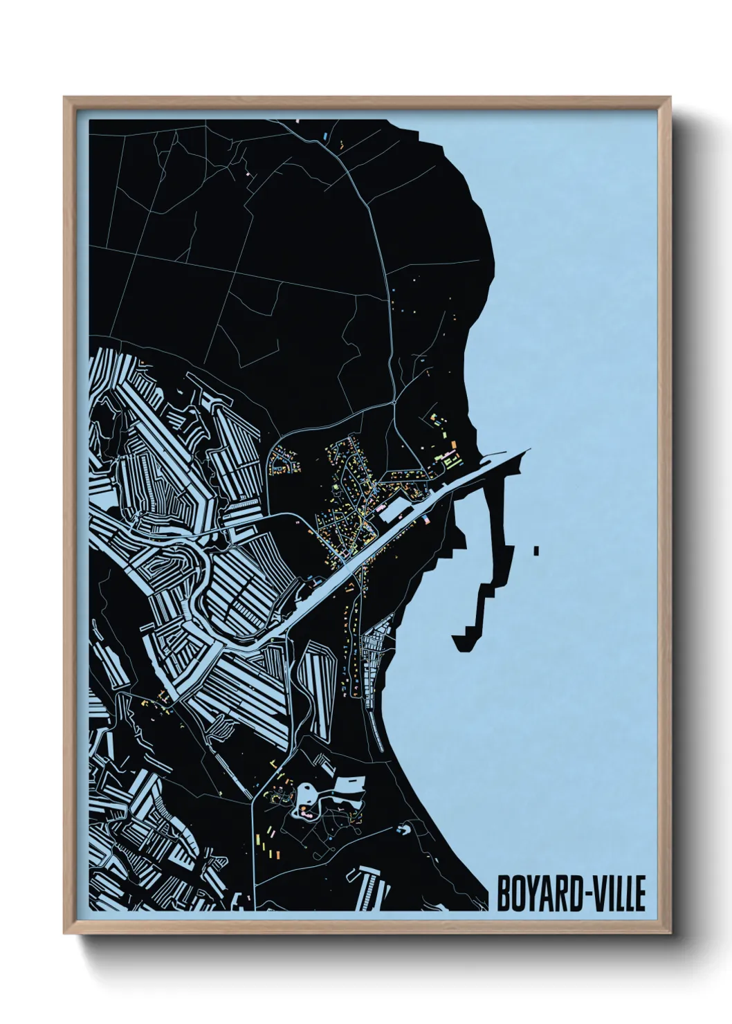 Une affiche de carte sur Boyard-Ville