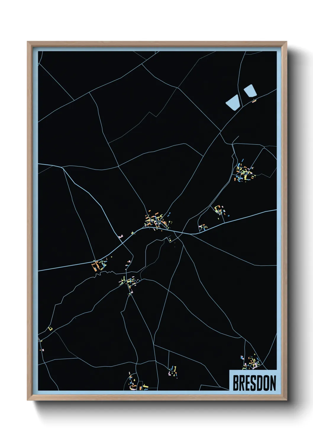 Une affiche de carte sur Bresdon