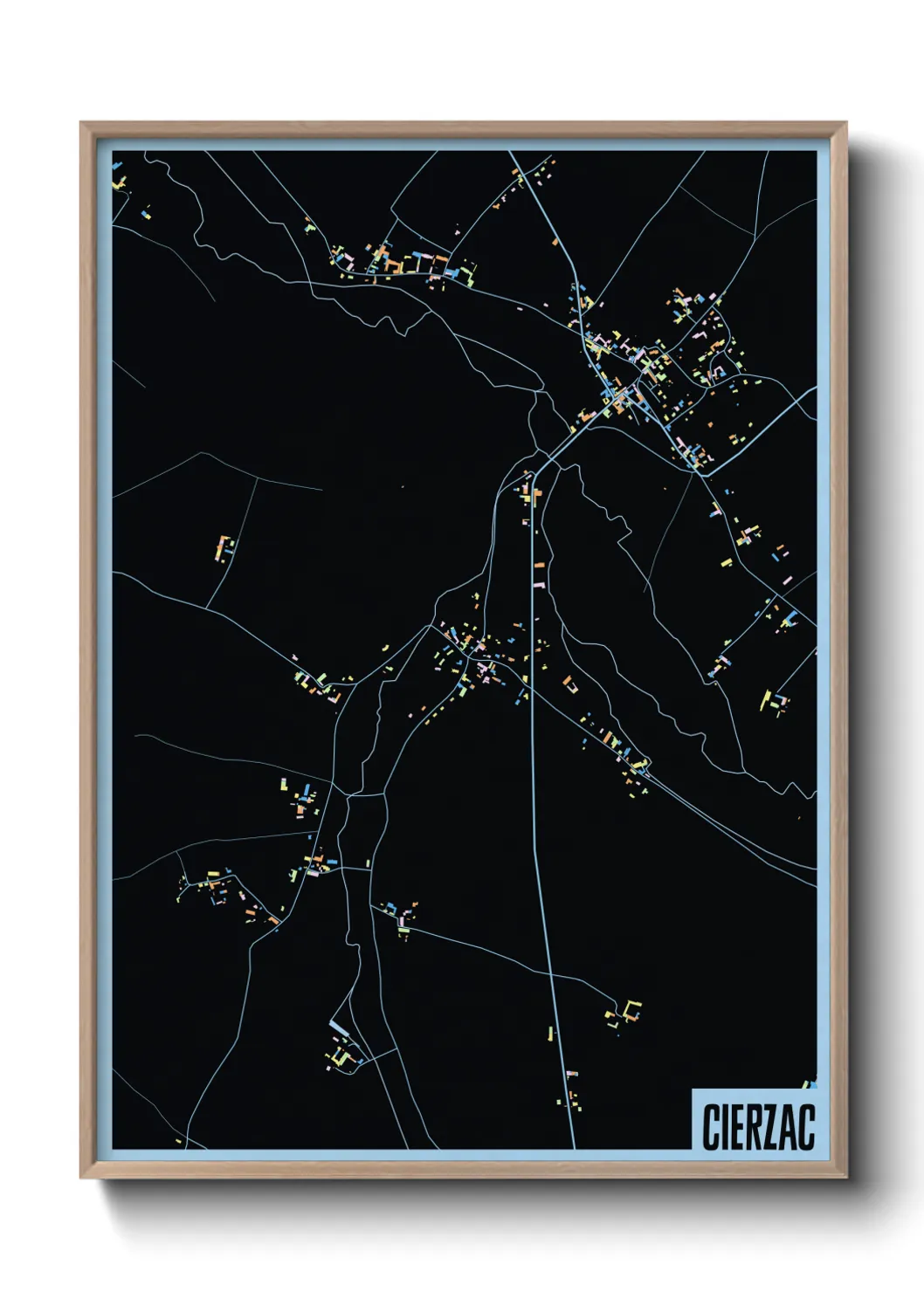 Une affiche de carte sur Cierzac