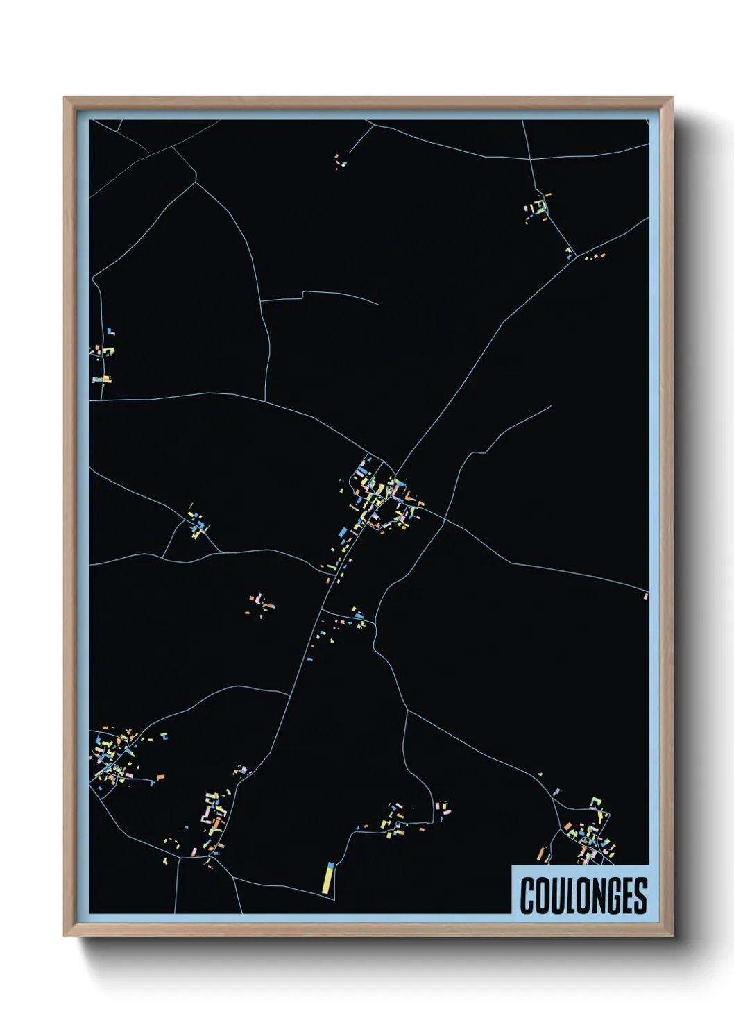 Une affiche de carte sur Coulonges