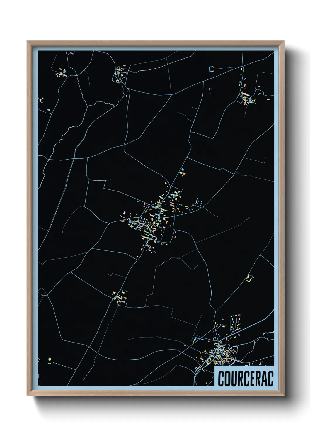 Une affiche de carte sur Courcerac