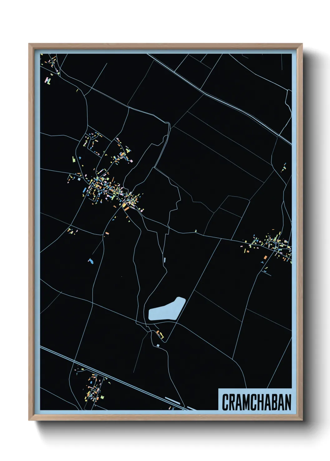 Une affiche de carte sur Cramchaban