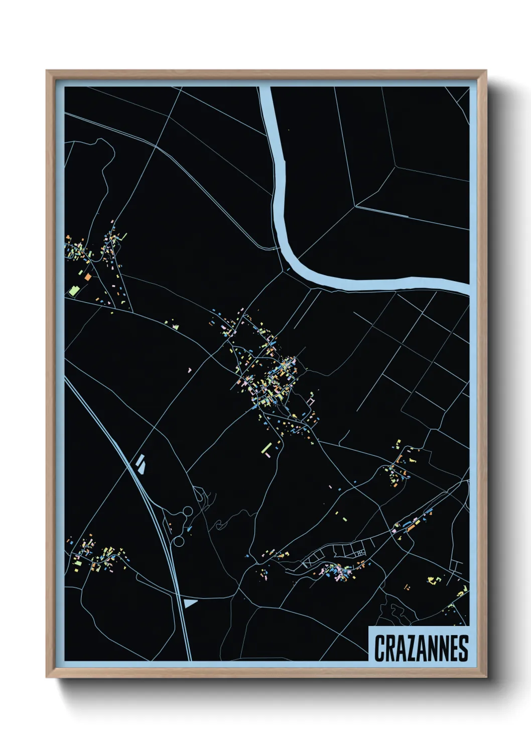 Une affiche de carte sur Crazannes