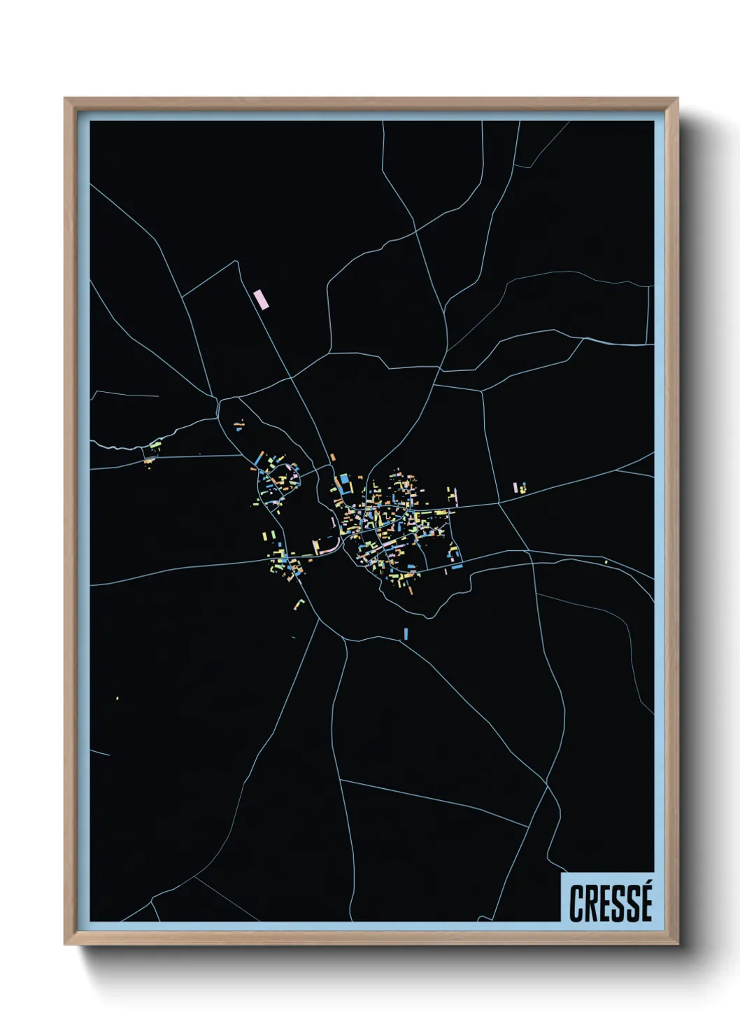 Une affiche de carte sur Cressé