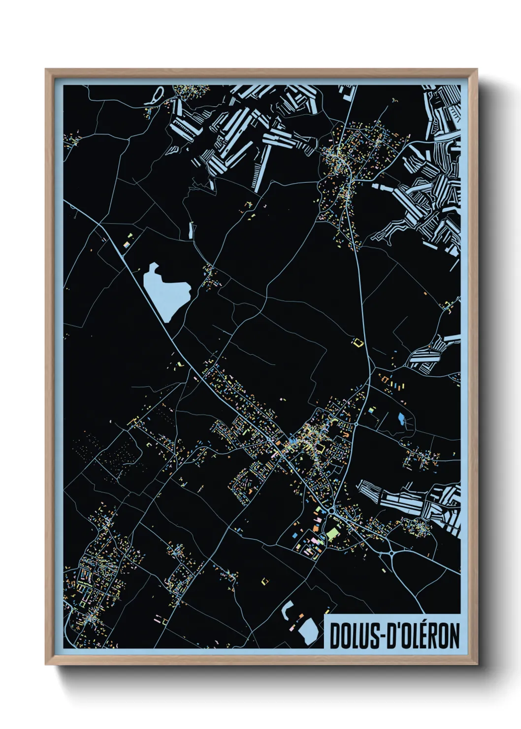 Une affiche de carte sur Dolus-d'Oléron